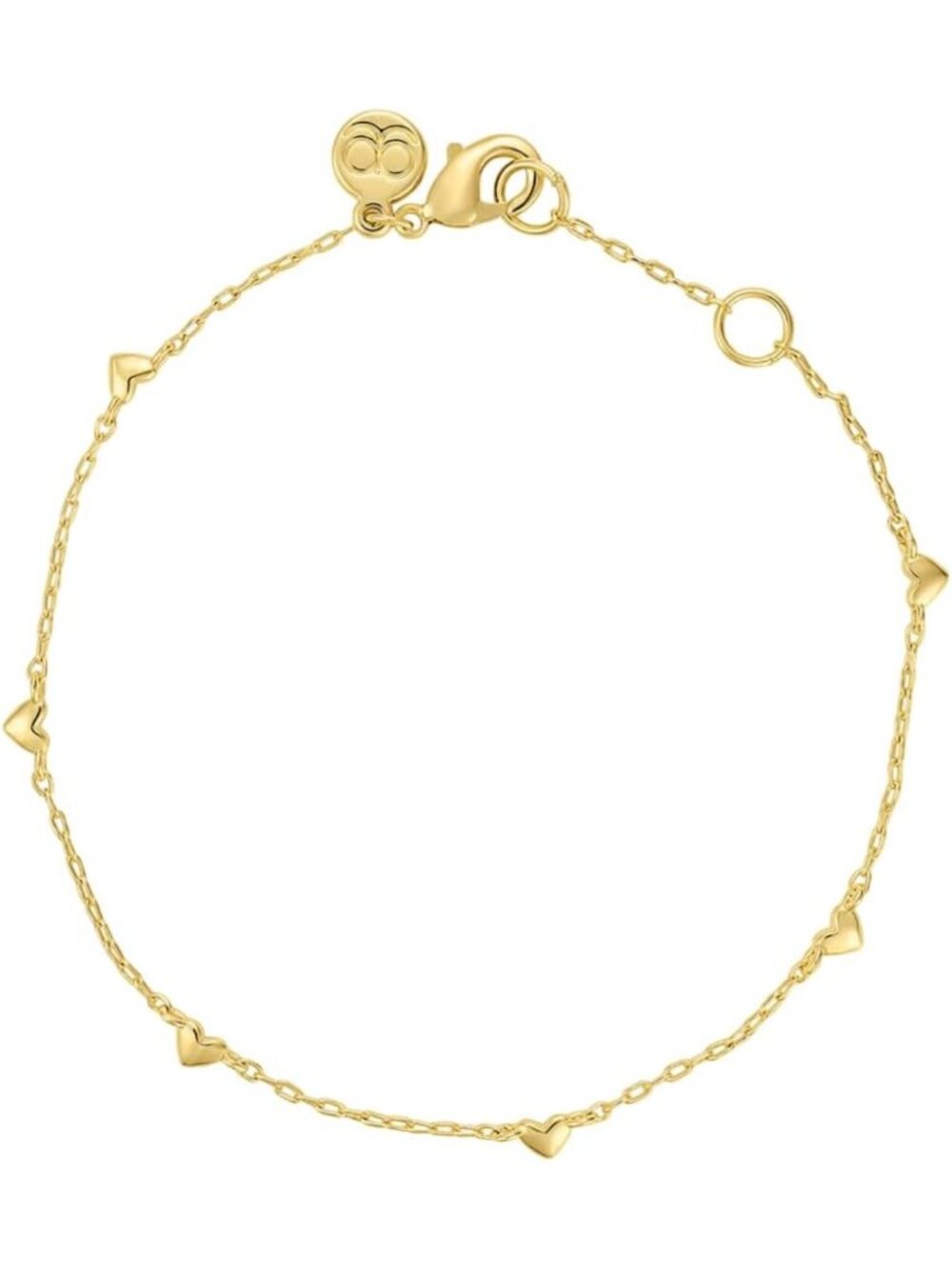 Elegant 18k Gold Plated Amour Bracelet for Women - Adjustable 6.5" to 7